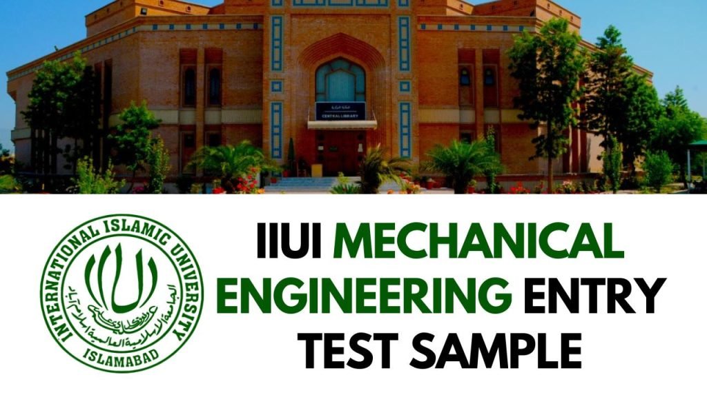 iiui Entry Test Sample Paper of Mechanical Engineering